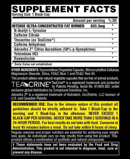 Lipo 6 Black Intense UC · 60 Caps Nutrex - Imagen 2